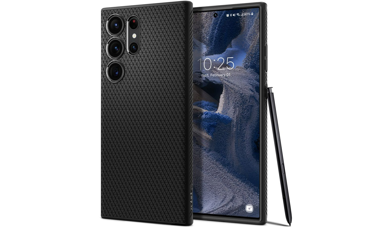 Spigen Liquid Air do Samsung Galaxy S23 Ultra black Etui i obudowy na